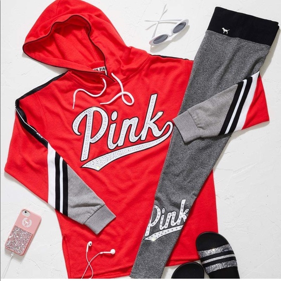 PINK Victoria's Secret Tops - NWOT VS PINK Bling Campus Pullover Hoodie